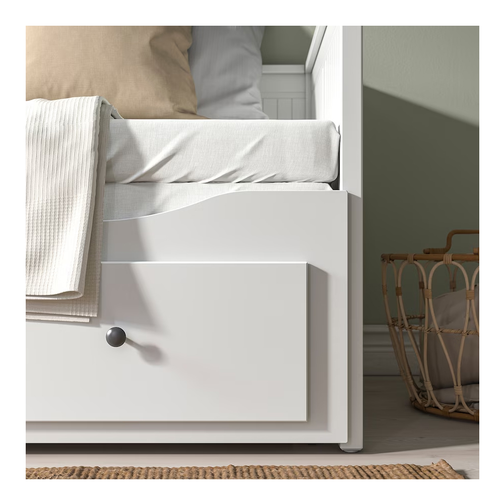 Day-bed W 2 Drawers/2 Mattresses, White Firm - Image 6