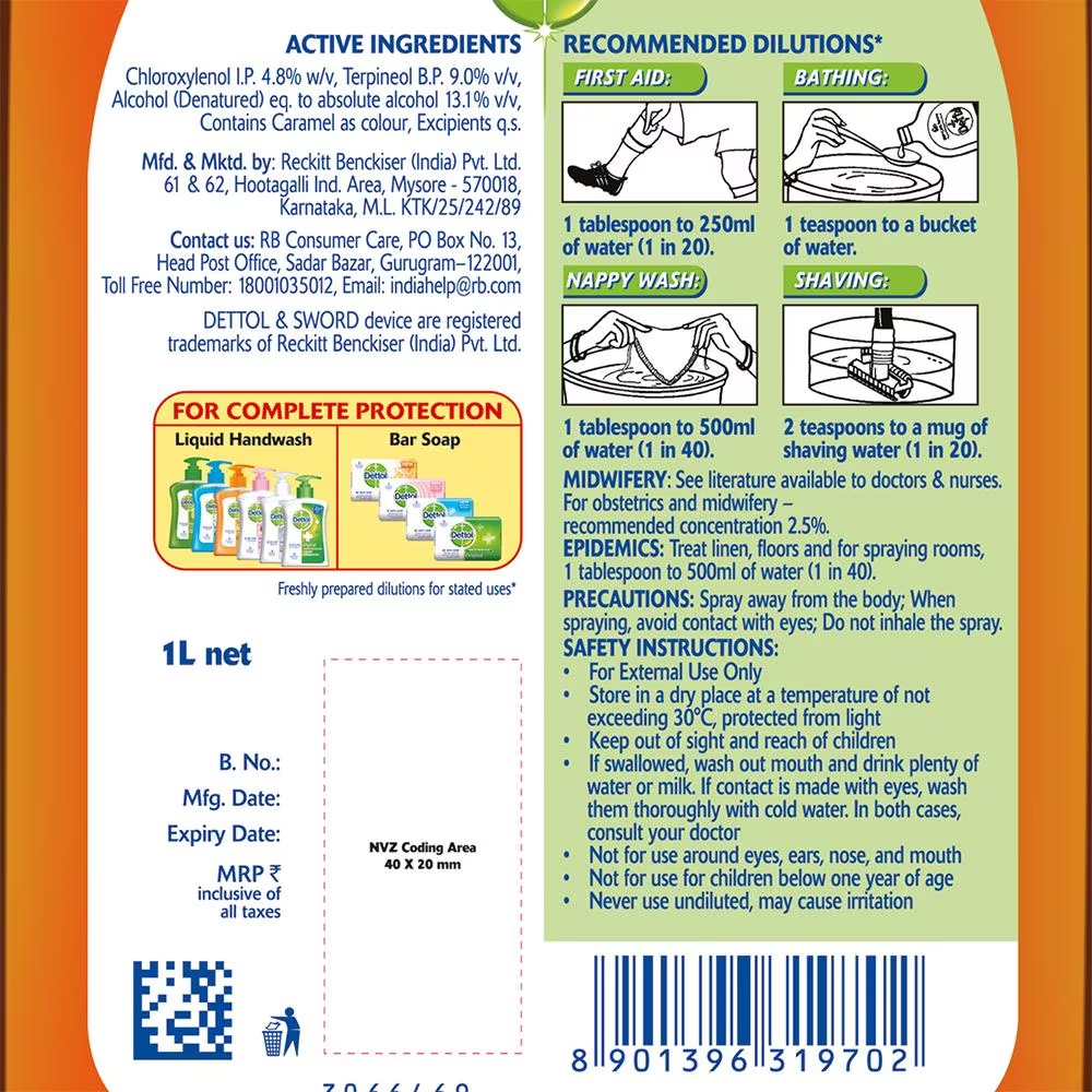 Dettol Antiseptic Germicidal Lotion 550 Ml Bottle - Image 4